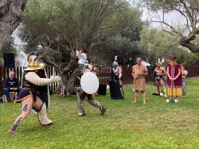 La Villa Romana de Barenys de Salou revive la lucha de gladiadores