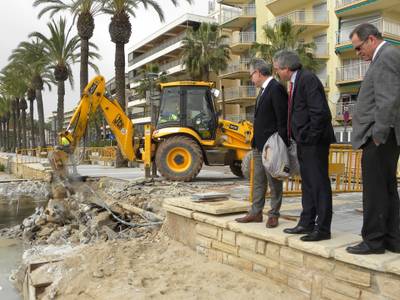 Las obras de ampliación del caudal de desagüe de Barenys avanzan a buen ritmo