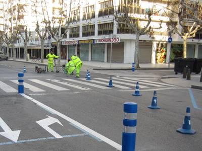Las obras de conexión del carril bici entre el paseo Jaume I y hasta la Avenida Pere Molas, en marcha