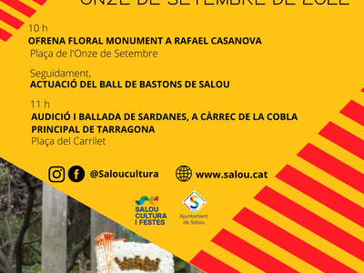Salou celebra la Diada del Onze de Setembre, con la tradicional ofrenda floral al monumento a Rafael Casanova