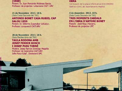 Salou dedica un ciclo al arquitecto Bonet Castellana para divulgar su legado en el municipio