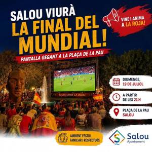 Salou instalará una pantalla gigante en la plaza de la Pau para la final del Mundial España-Argentina