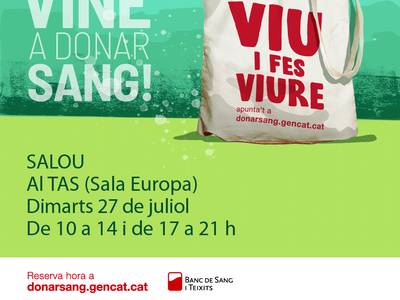 Salou programa una nueva jornada de donación de sangre, mañana martes, 27 de julio