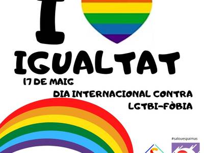 Salou reivindica la igualdad entre todas las personas, en el marco del Día Internacional contra la LGTBIfobia, hoy lunes, 17 de mayo