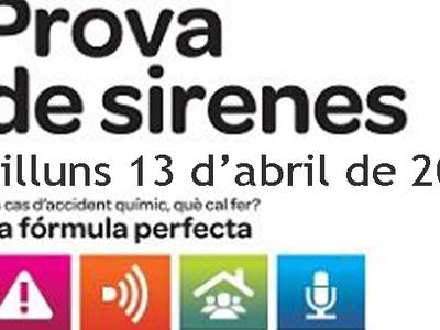 Salou se suma a la prueba de sirenas de riesgo químico el próximo lunes 13 de abril
