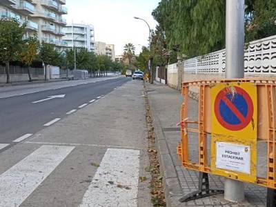 Se inician las obras del carril bici en la avenida Pompeu Fabra de Salou